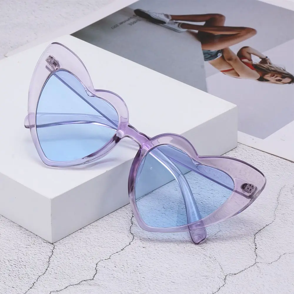 1бр Vintage Слънчеви Очила във формата на Сърце за Жени Love Heart Слънчеви Очила Марка Дизайнерски обувки UV400 Защита на Котешко око Очилата Goggle Clout5