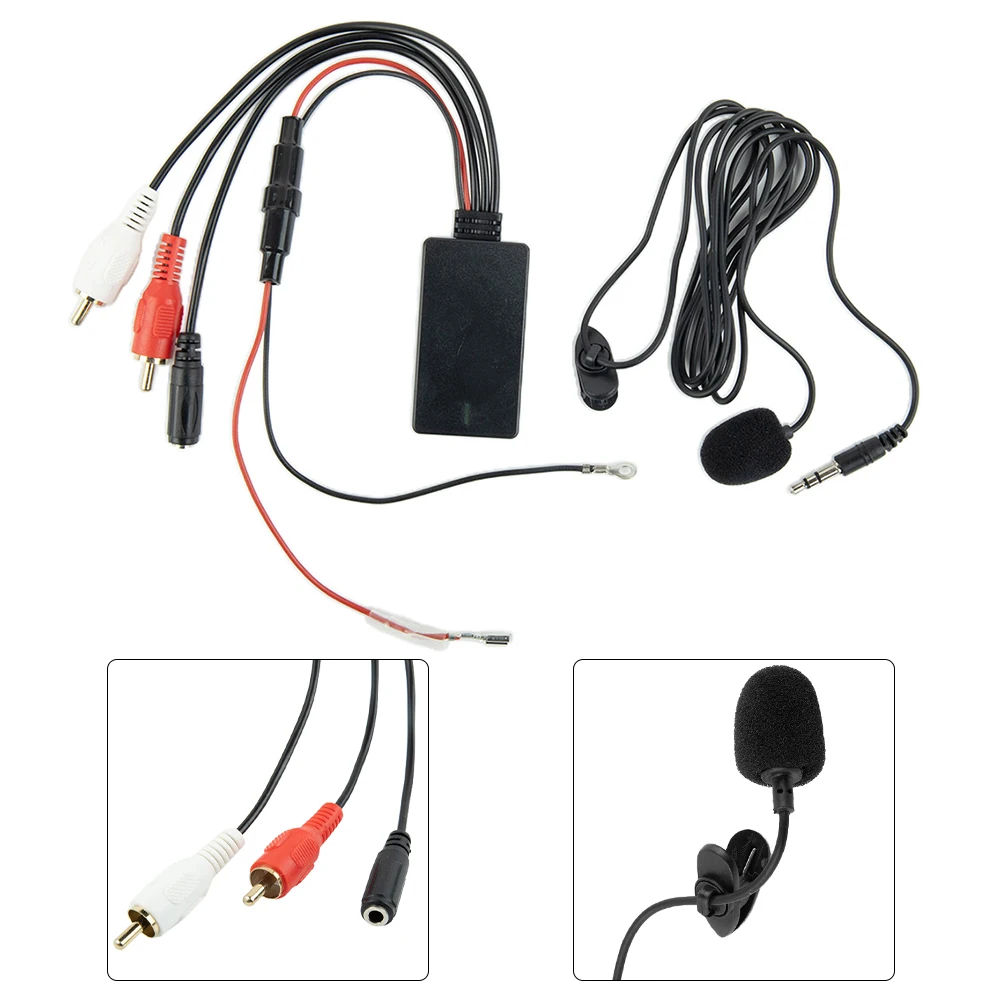 Авто модул приемник 12V Bluetooth 5.0 Аудио Стерео модул приемник, Bluetooth, AUX Жак 2RCA Музикален адаптер AUX1