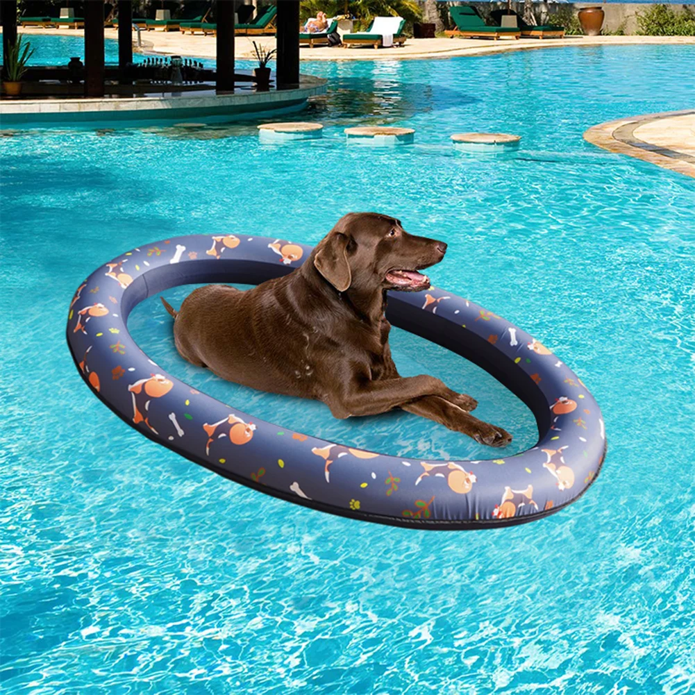нов Гаф за басейн за кучета, Сал, за да басейна за домашни любимци, Плаващ лихвен Легло, Сменяеми Играчки за вода за кучета, пролетно-лятно пръстен за плуване, играчка за басейн за домашни кучета3