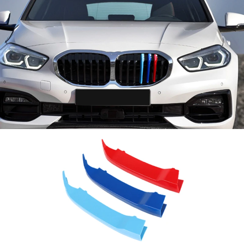 За BMW Серия 1 F40 2020-2023 Автомобил 3D M Стил Покритие на Предната Решетка, Радиатор, Панел Броня Ленти Стикер на Кутията Външен Декор0