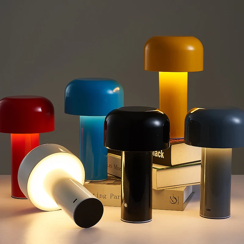 Модерна настолна лампа във формата на гъба, лека нощ, Преносима безжична сензорна акумулаторна декоративна лампа, нощна лампа USB, настолна лампа1