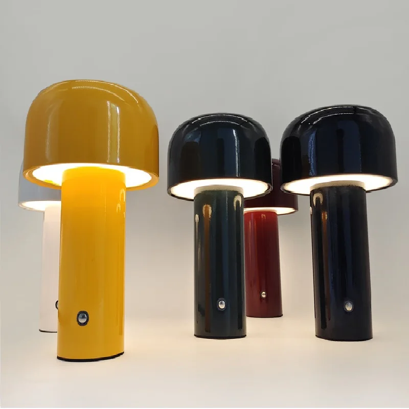 Модерна настолна лампа във формата на гъба, лека нощ, Преносима безжична сензорна акумулаторна декоративна лампа, нощна лампа USB, настолна лампа5