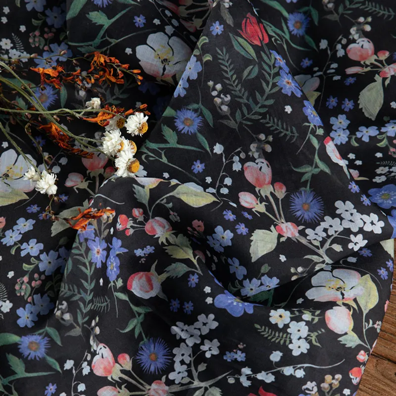 Висококачествен плат от чист рами с дигитален печат, разширено потребителско рокля чонсам, престилка, риза в стил мозайка1