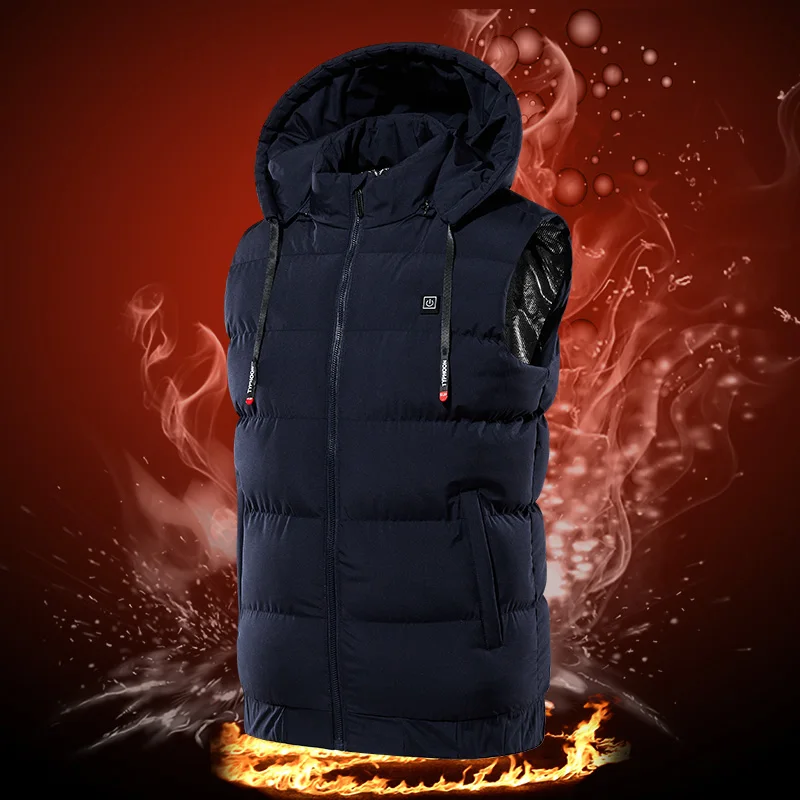 2023 Ново прием, топло мъжко и дамско палто с електрически отопляеми в корейски стил с девет зони USB, памук жилетка със зареждането на корема, топло завъртане2