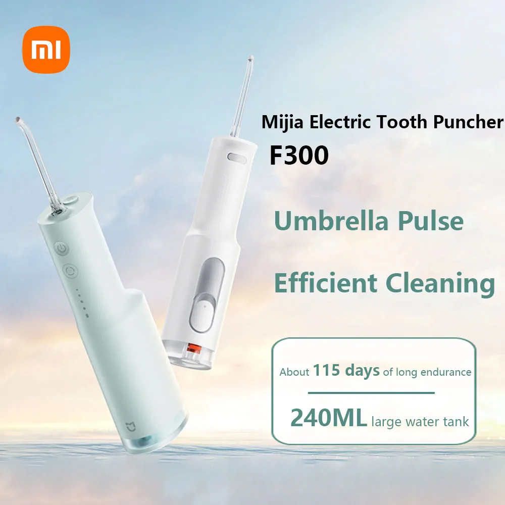 XIAOMI MIJIA Електрически стоматологичен перфоратор, ръчен иригатор за устната кухина, F300, Стоматологичен водоструйный инструмент за избелване на зъбите, Инструмент за почистване на зъбите Pulse0