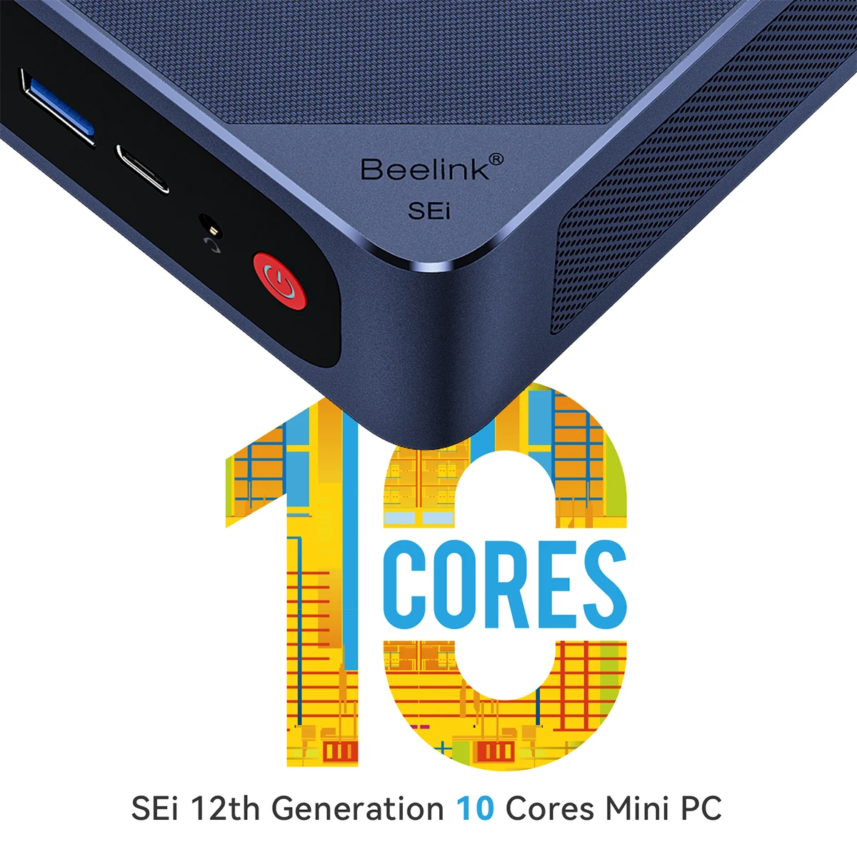 Beelink SEi12 Intel 12th i5 1235U 10 ядра 12 потоци lris Xe Графика 16G DDR4 3200 Mhz 500 ГРАМА SSD Wifi6 Type C Настолен Компютър1