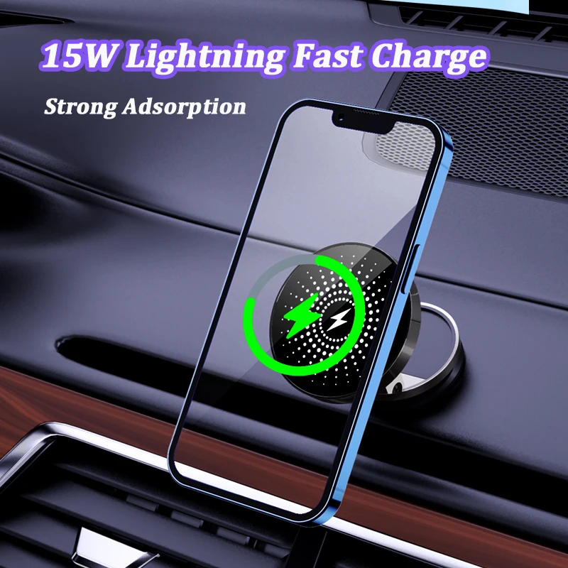 Автомобилното Безжично Зарядно Устройство Qi мощност 15 W за iPhone 12 11 XR XS X 8 Samsung S20 S10, Магнитен USB-стойка За Телефона1