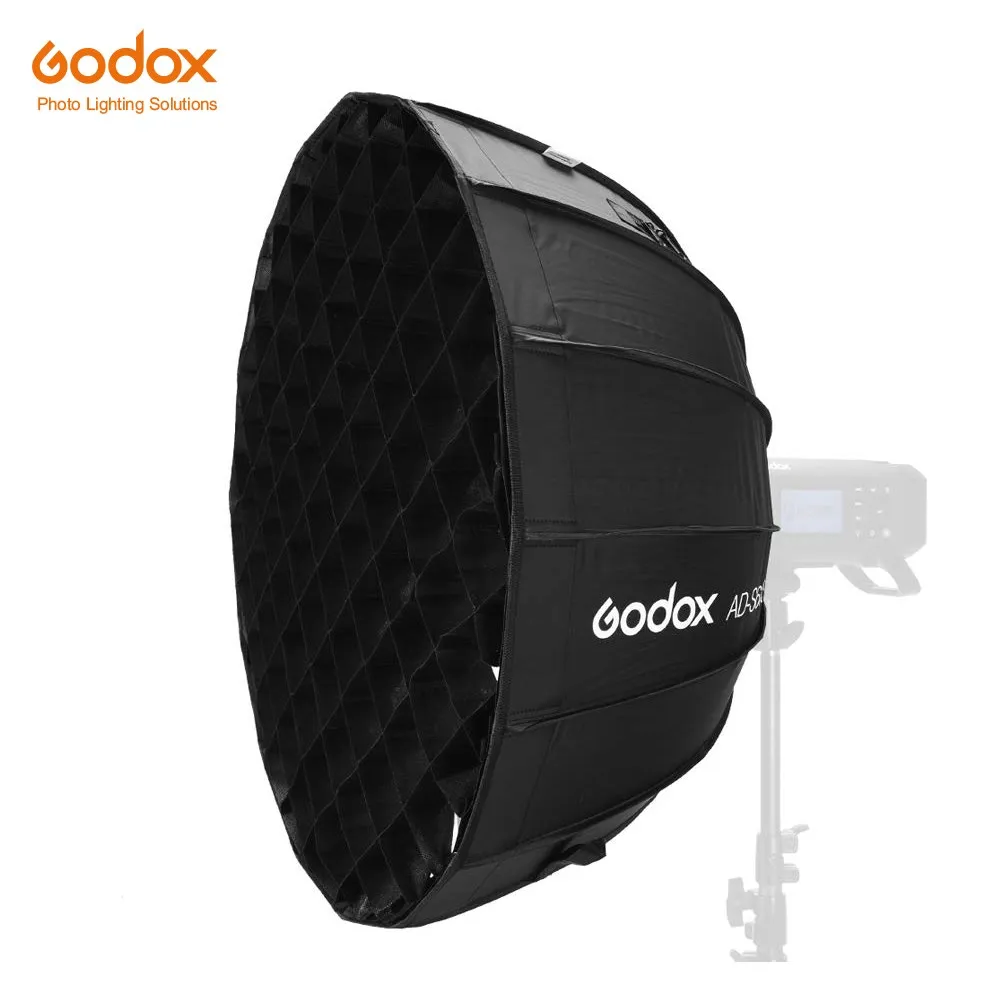Godox AD-S65S 65 см, Сребриста Дълбоко Параболични Софтбокс с Метална Мрежа Godox Mount Softbox за AD400PRO0