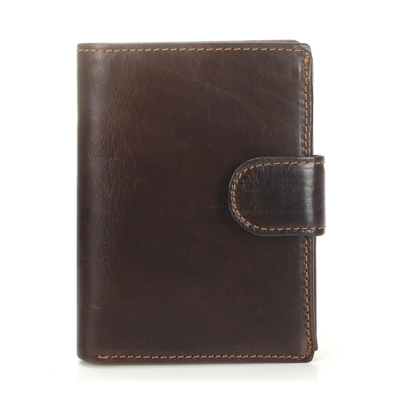 MACHOSSY мъжки портфейл от телешка кожа, портмонета от естествена кожа, чанта, клатч с отворена цип, висококачествен ретро кратък портфейл 13,5 см. * 10 см1