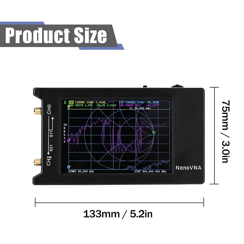 4-Инчов LCD дисплей Nanovna-H4-с честота на екрана 50 khz-1,5 Ghz, вектор на уеб анализатор, Антена анализатор, shortwave USB 5 200 MA5