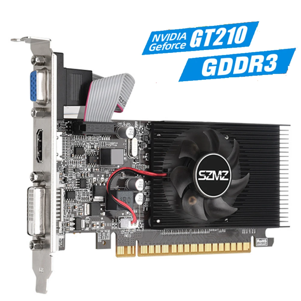 Видео карта GT 210 1 GB графична карта PCI-E Pcie 2,0x16 VGA DVI Видео карта GT210 1gb Видео карта На NVIDIA Geforce 1 GB PC GPU0