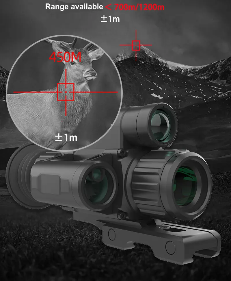 6.5 x-12x Оптичен мерник за Нощно Виждане Цифров Дневен и Нощен IR 850 нм Монокуляр за Нощно Виждане Ловна Камера С Монтиране NV rifle1