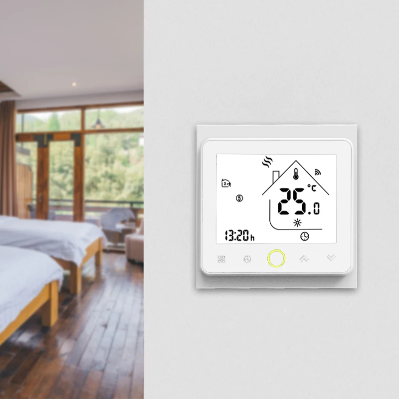 WiFi Умен термостат, температурен регулатор за вода/електрическо подгряване на пода, водна/газов котел, работи с Алекса Google Home1