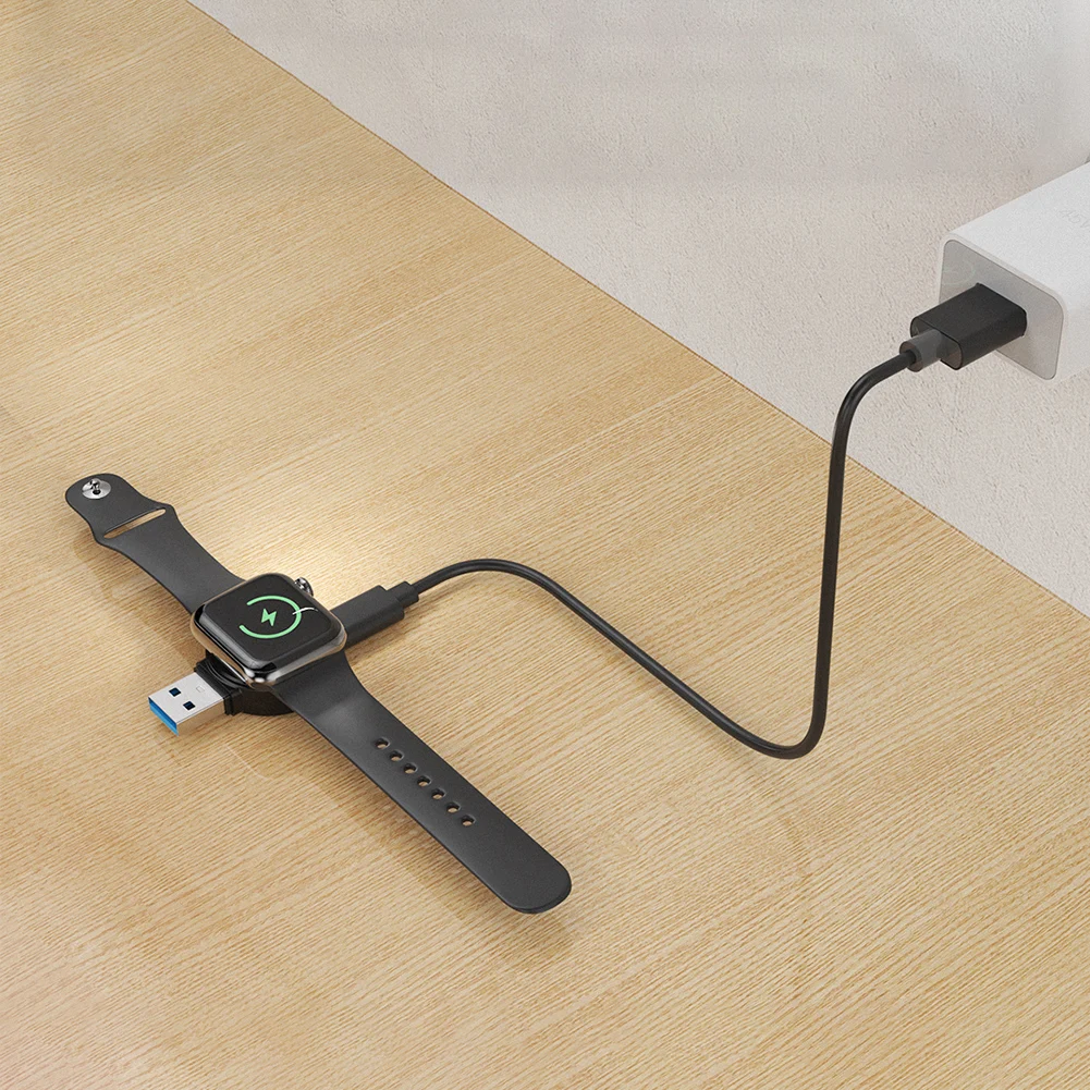 Зарядно устройство Plug and Play зарядно устройство ще захранване на зарядно устройство Ефективно отвеждане на топлината Бързо зарядно устройство ще захранване на зарядно за Apple Watch 1-8 поколение0