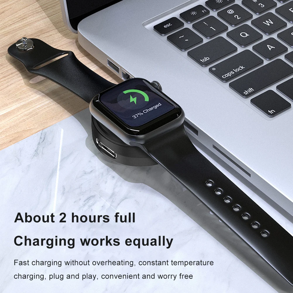Зарядно устройство Plug and Play зарядно устройство ще захранване на зарядно устройство Ефективно отвеждане на топлината Бързо зарядно устройство ще захранване на зарядно за Apple Watch 1-8 поколение1