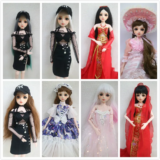 1/3 BJD Кукли 60 см Женски кукли Индивидуални BJD кукли Пластмасова кукла 18 пантите сферични кукла за подарък0
