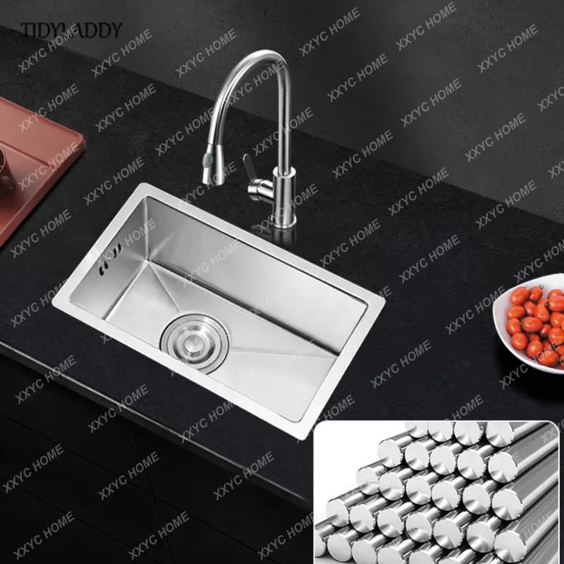 Скрита мивка с една чаша, мивка на балкона малък размер от неръждаема стомана, скрита черна кухненска мивка, мивка и бар3