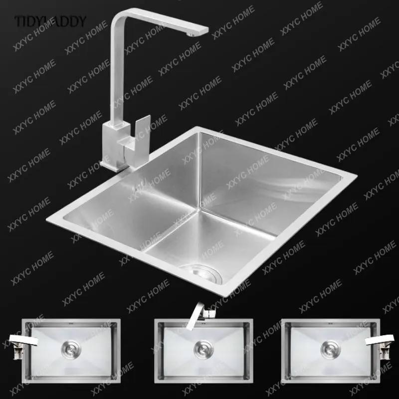Скрита мивка с една чаша, мивка на балкона малък размер от неръждаема стомана, скрита черна кухненска мивка, мивка и бар4