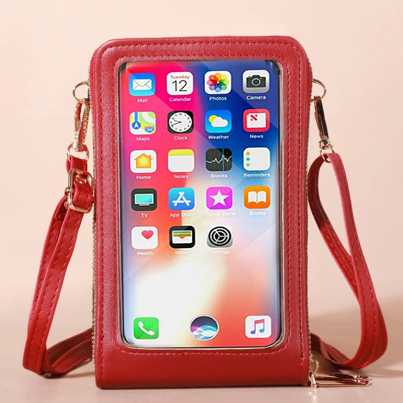 Чанта през рамо от естествена кожа Madley голям капацитет, скоба за портфейл за мобилни телефони, портфейл за дамска чанта през рамо1