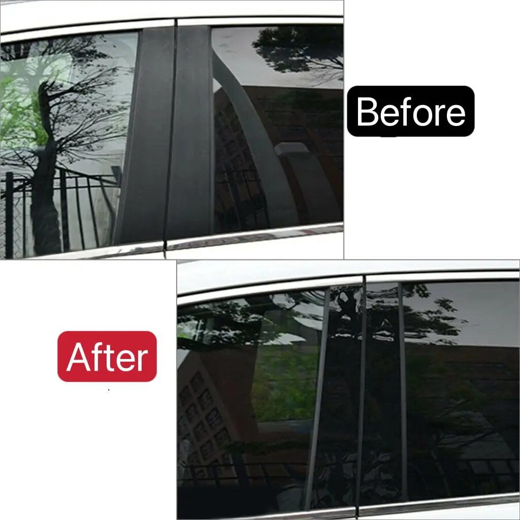 6 бр., автомобилни Дръжки на прозорци, стелажи, отгоре на капака на стикер за Mitsubishi Outlander 2006 2007 2008 2009 2010 2011 20125