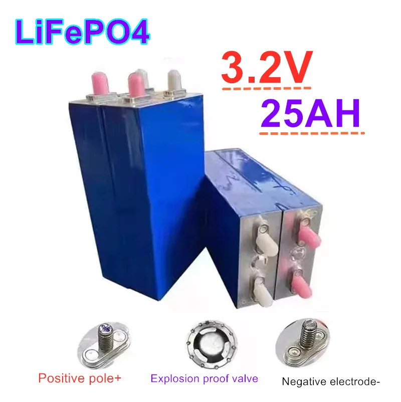 3.2 В 25Ah LiFePO4 Акумулаторен елемент на 25 000 mah Литиево-ийзерфосфатный волтова батерия батерия 12 24 36 48 В Zonne-енерги Power Ups0