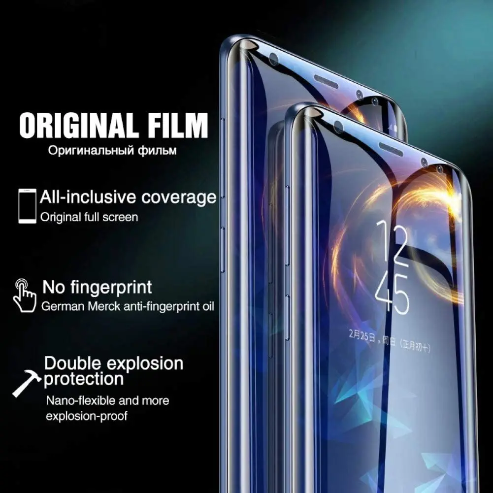 Защитно пълно покритие за Samsung Galaxy S7 S6 S5 S4 S3 mini Note 5 4 3 Гидрогелевая фолио за защита на екрана не стъкло5