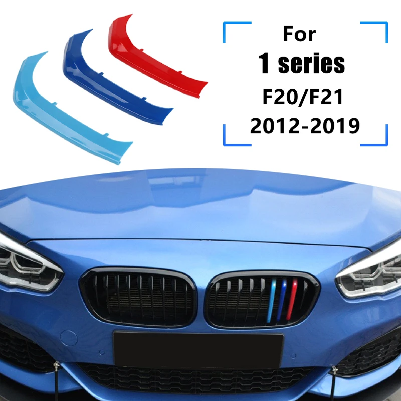 За BMW 1 series F20 F21 2012-2019 Авто 3D M стил Покритие на предната решетка Броня тампон ленти стикер на кутията външен декор0