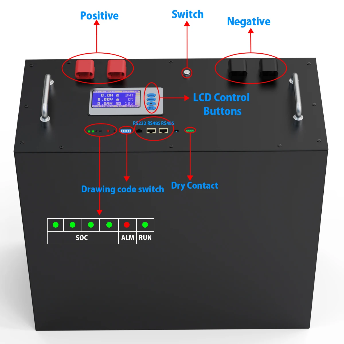 Батерия LiFePO4 48V 230Ah, 6000 дълбоки цикли, 32 паралелни инверторных на батерията за вашия КОМПЮТЪР-монитор с CAN RS4850