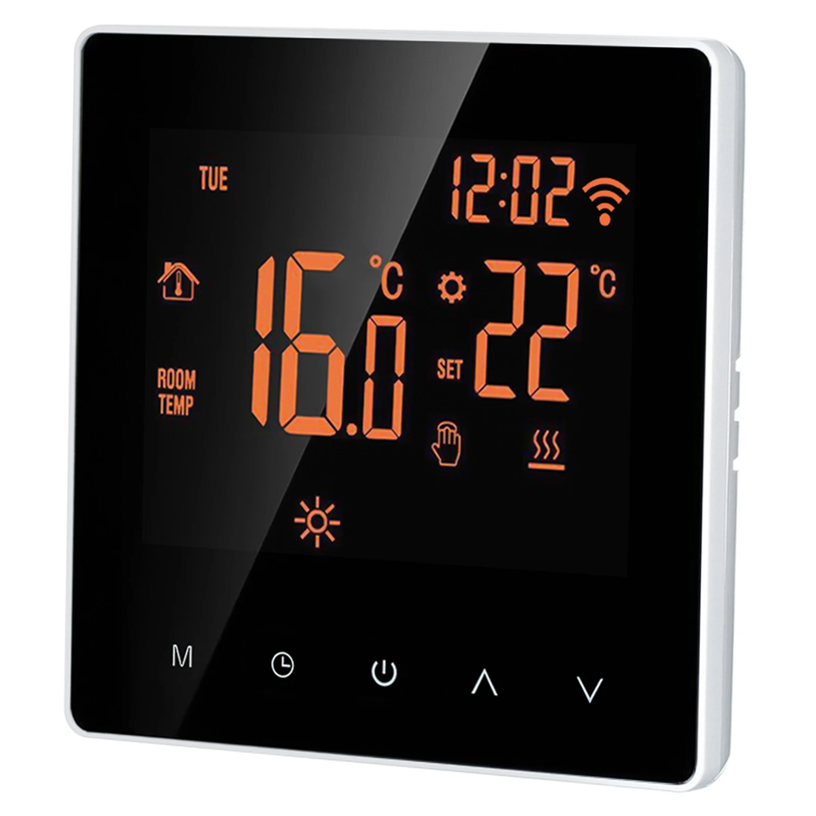 WiFi Интелигентни електрически термостат за подгряване на пода, регулатор на температурата на газов котел, управление на приложението, LCD дисплей, сензорен термостат1
