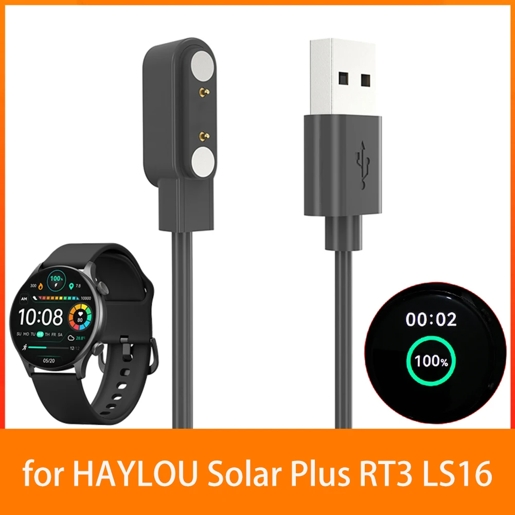 USB-магнитно зарядно устройство, разменени кабел за зареждане, аксесоари за умен-на часа, магнитен кабел за зареждане кабел за HAYLOU Solar Plus RT3 LS160