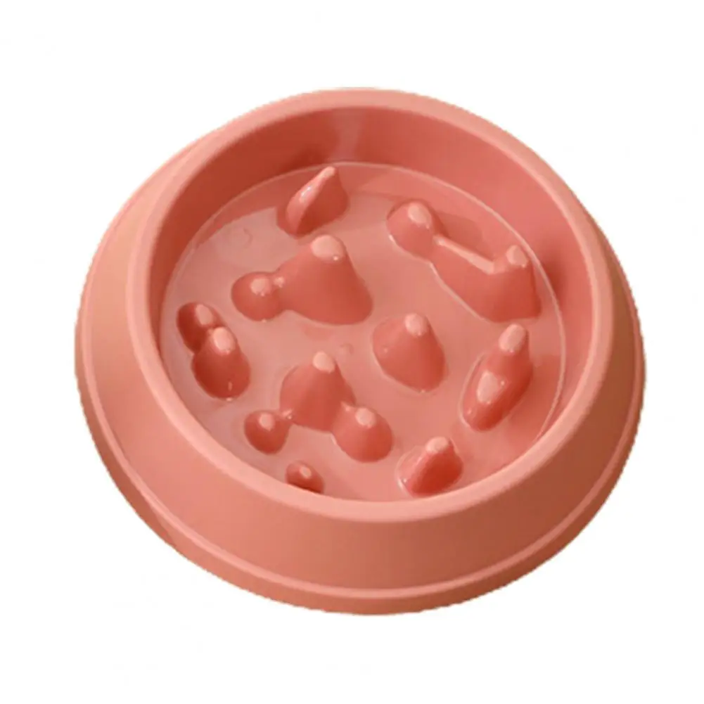 Здрава купа за котки, удобна запечатани кръгла купа за бавно подаване на храна за кучета2