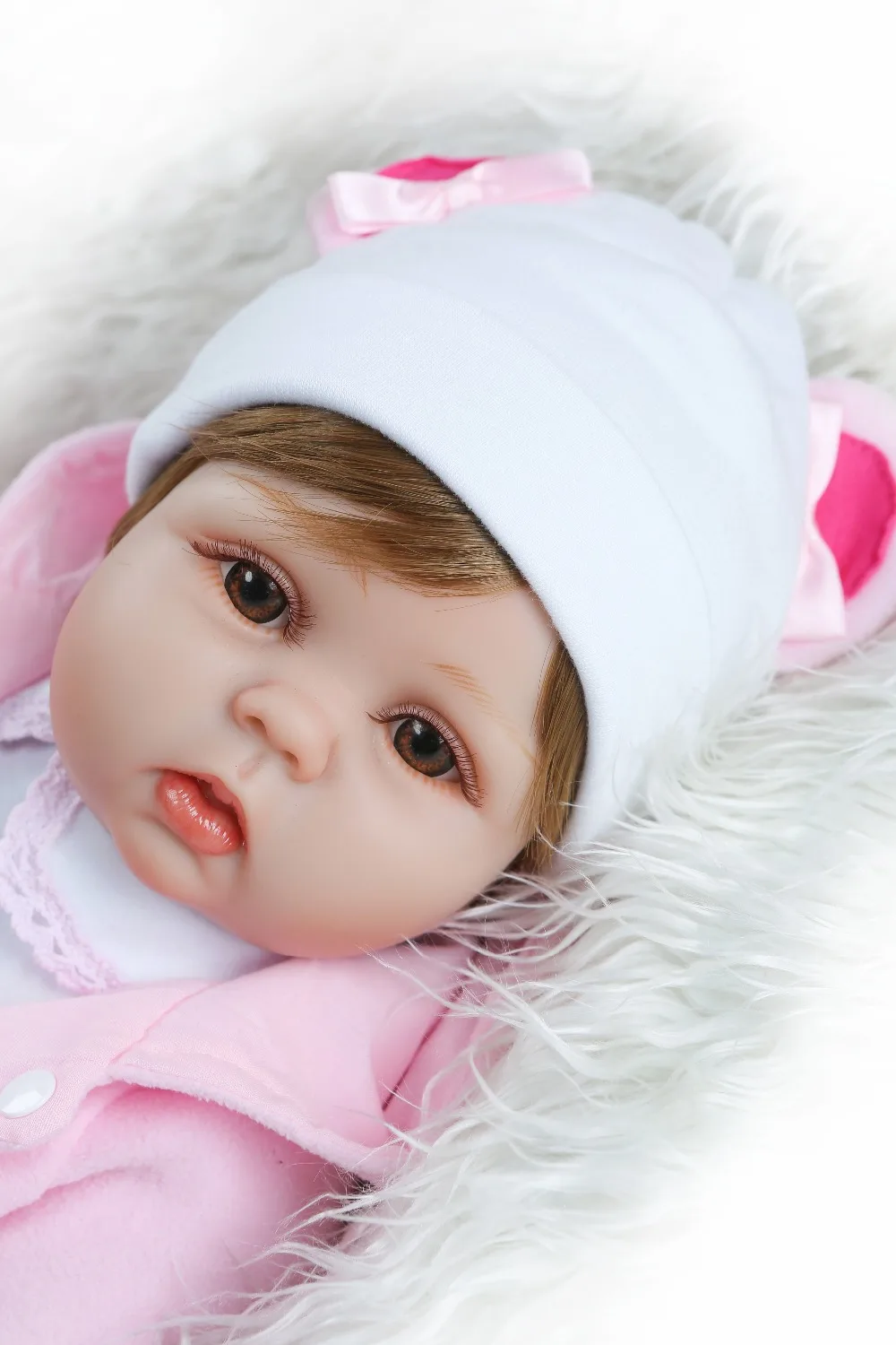 NPK 55 см, нов дизайн, Детски Играчки, Кукли-Реборн, Мека Силиконова Кукла, Реборн, най-Добрият Подарък За Модерните Деца, Другар По Игри На Рожден Ден5