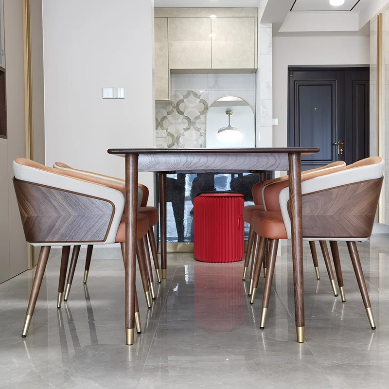 игри Модерен минималистичен стол за хранене Луксозно Дървено Столче Висококачествени Кресла за почивка Удобен Кухненски Мебели HY50DC1