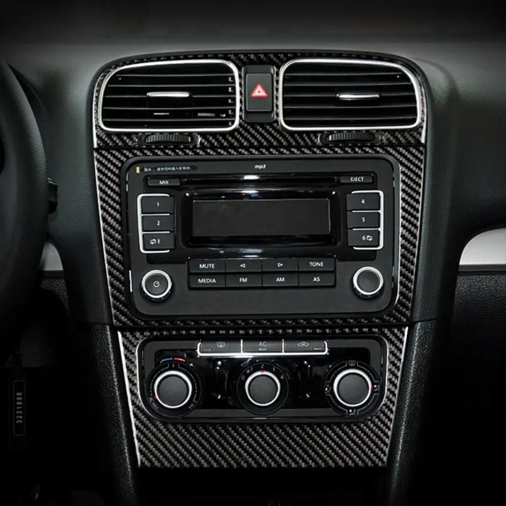 Стикер с централно горивото на колата е от въглеродни влакна за VW Golf 6 R MK6 08-125
