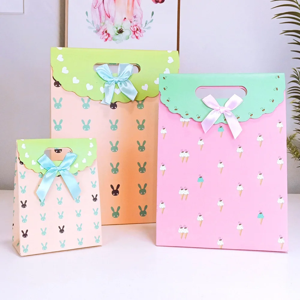 5шт Бонбони Преносима Опаковка Плик за Подарък Пакети Опаковъчна Кутия с Лък Лигав карикатура на рождения Ден на Корейската Версия на Флип-чанта1