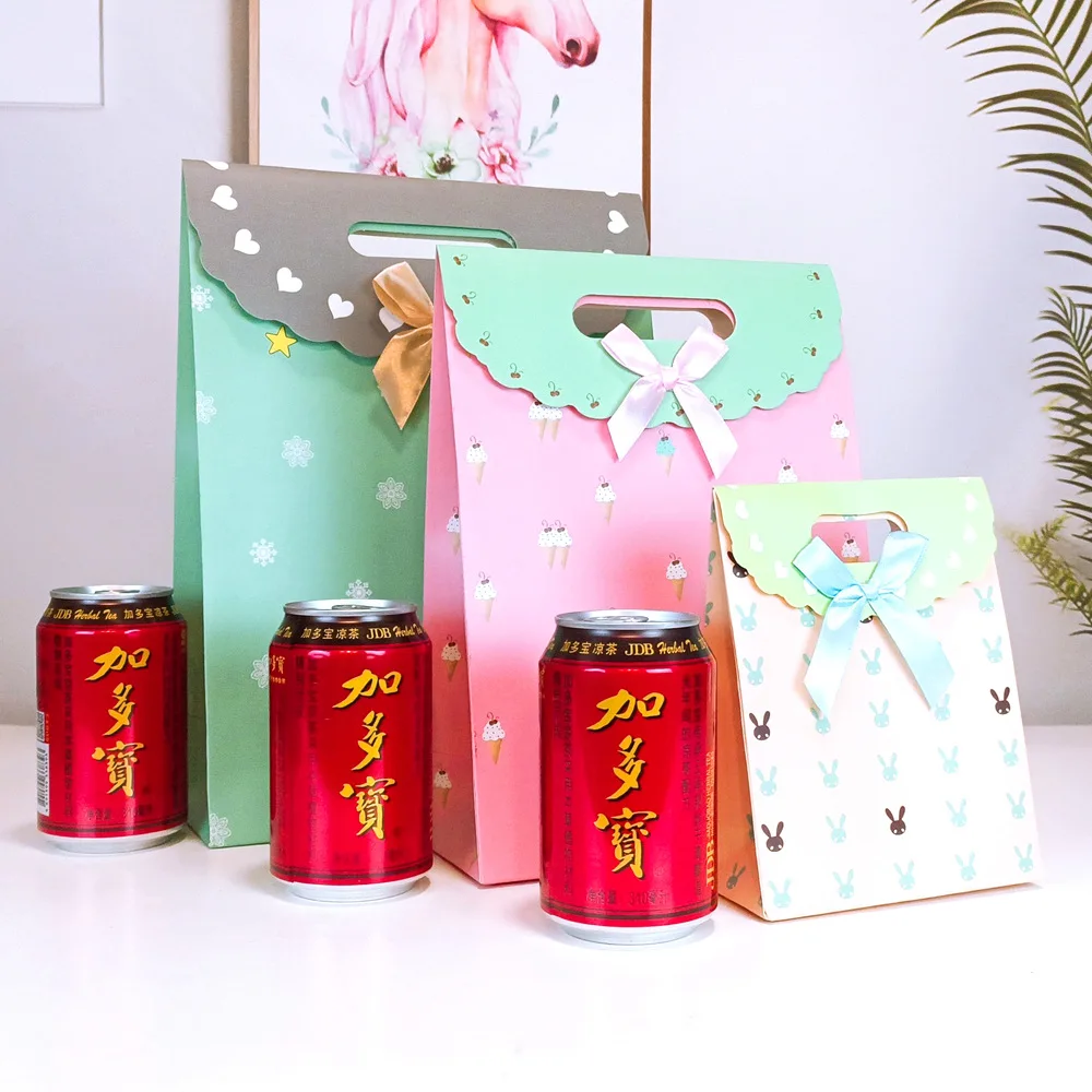 5шт Бонбони Преносима Опаковка Плик за Подарък Пакети Опаковъчна Кутия с Лък Лигав карикатура на рождения Ден на Корейската Версия на Флип-чанта2