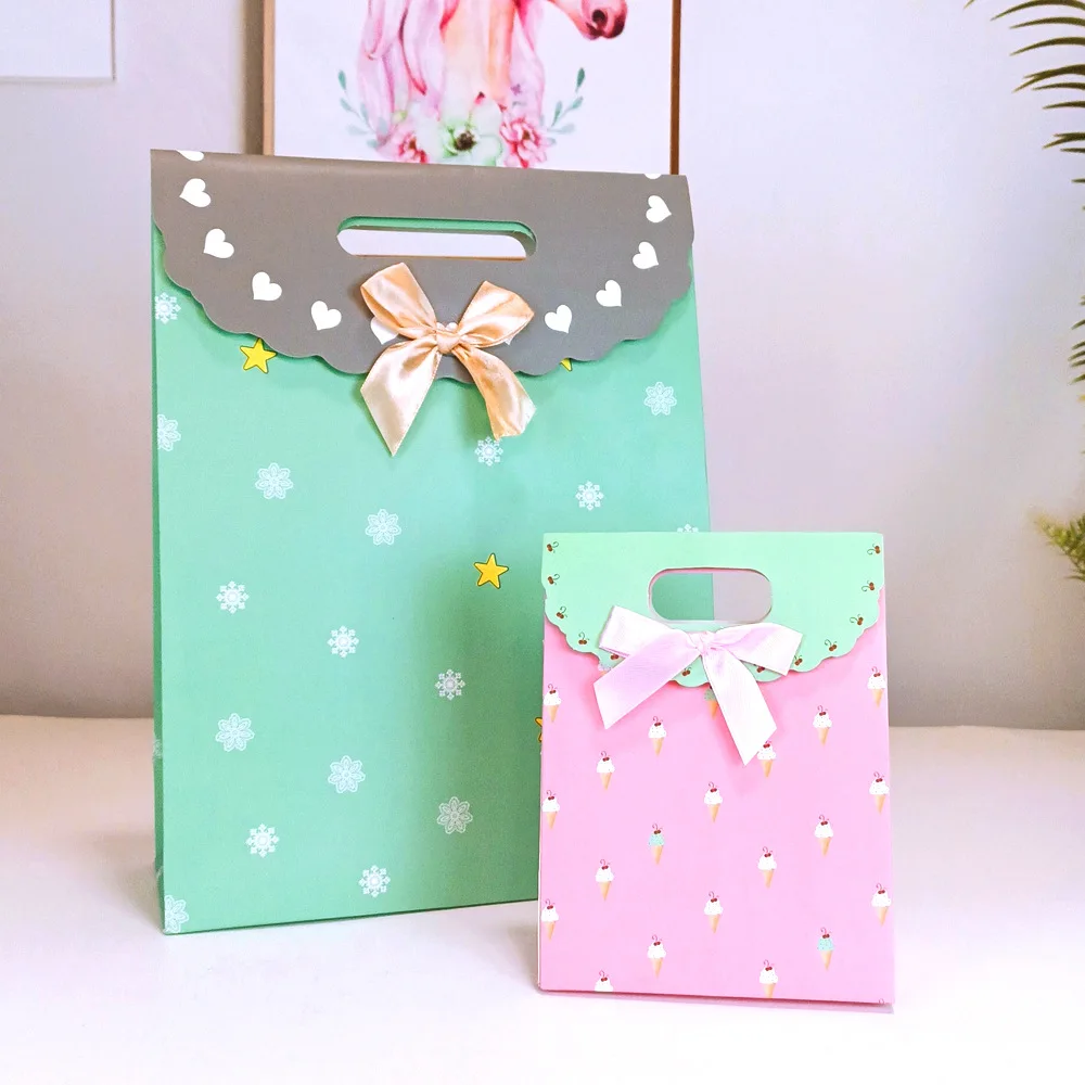 5шт Бонбони Преносима Опаковка Плик за Подарък Пакети Опаковъчна Кутия с Лък Лигав карикатура на рождения Ден на Корейската Версия на Флип-чанта3