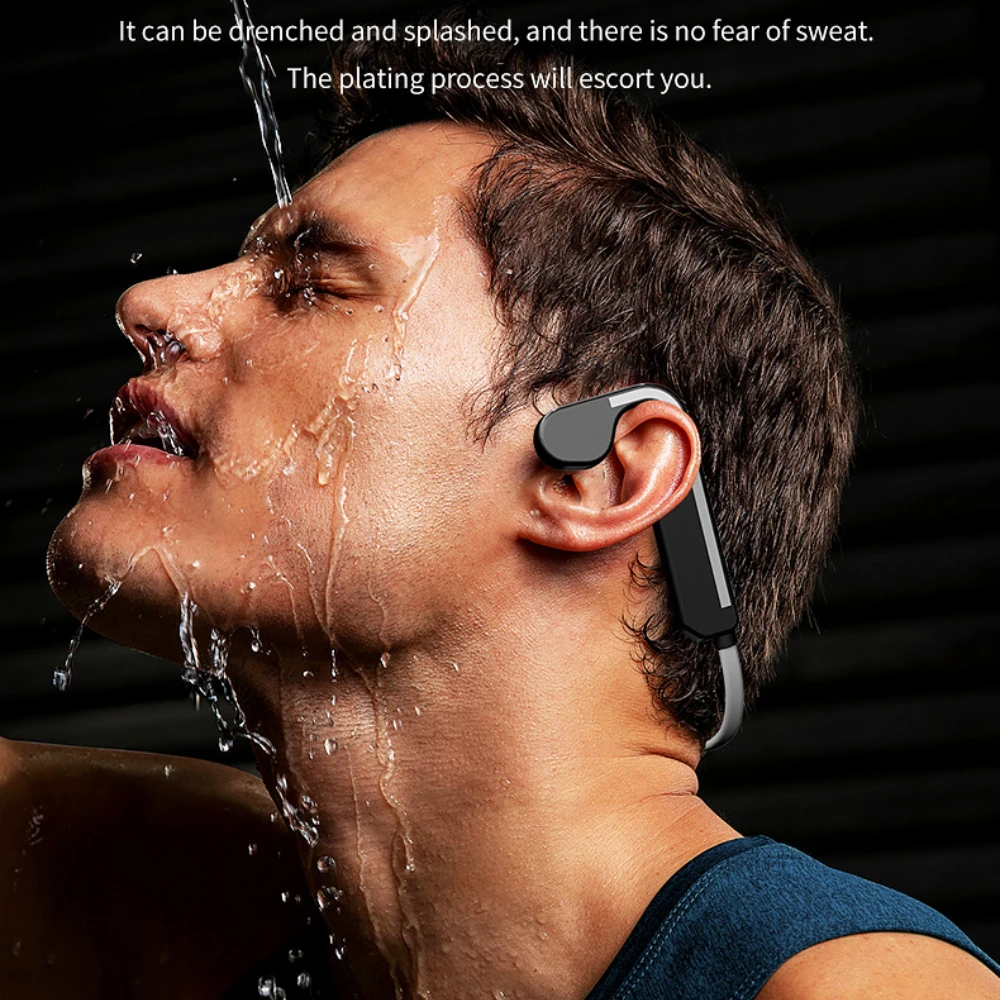 Слушалки с истинска костна проводимост, безжични слушалки за плуване, съвместими с Bluetooth 5.0, водоустойчиви спортни слушалки IPX6, микрофон3