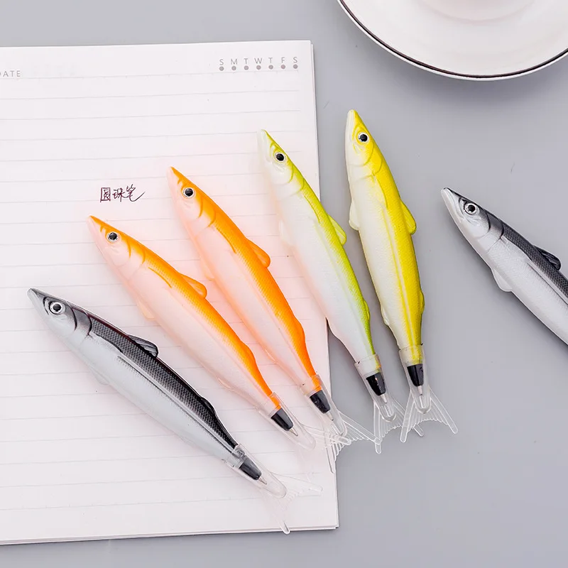 Химикалка дръжка, дръжки във формата на рибки, японски и корейски офис консумативи, Подаръци, рекламни Химикалки, Техническа дръжка, 5 бр.0