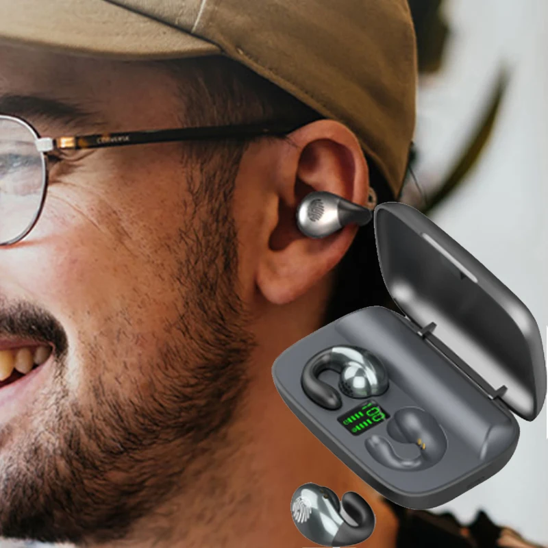 Аудио Слушалки С Серьгой за Уши С Костна Проводимост Безжични Слушалки Bluetooth 5.3 Високо Качество на Звука Auriculares Earbud за VIVO5