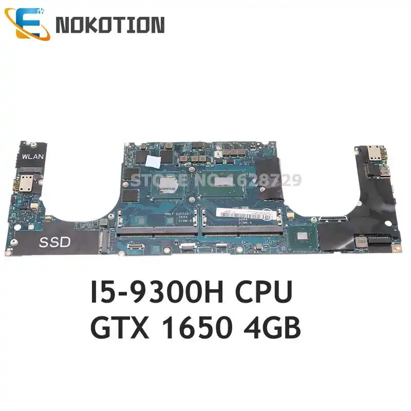 NOKOTION 095Y8K CN-095Y8K За DELL XPS 15 7590 дънна платка на лаптоп EDP51 EDB51 LA-H331P SRF6X I5-9300H процесор GTX1650 4 GB DDR40