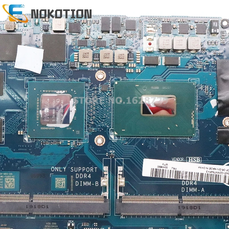 NOKOTION 095Y8K CN-095Y8K За DELL XPS 15 7590 дънна платка на лаптоп EDP51 EDB51 LA-H331P SRF6X I5-9300H процесор GTX1650 4 GB DDR44