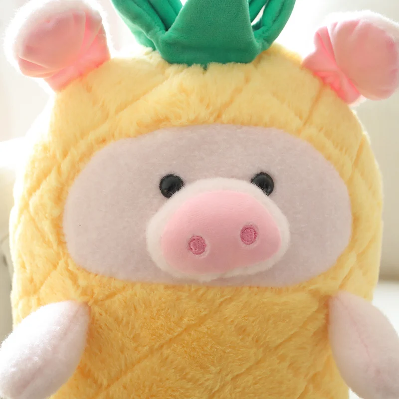 Kawaii Fruit Play Pig Плюшен възглавница, Играчка, Сладък Ананас Прасе, Плюшен Кукла, Мека възглавница за животни, Меки детски подарък За рожден Ден5