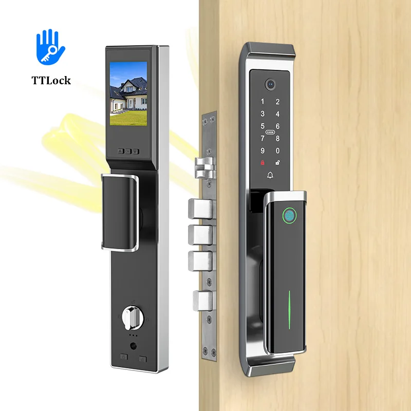 Троперная помещение TTlock Звънец Автоматичен Биометрична Система за Заключване на вратите на Камерата с пръстови отпечатъци Интелигентни Ключалки0