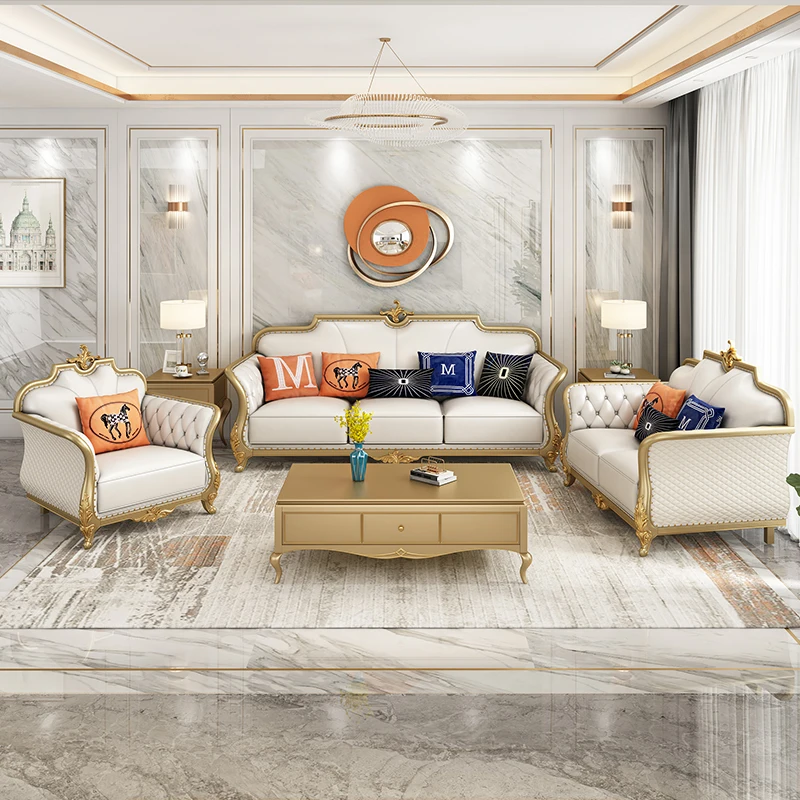 Лесен луксозен кожен диван директно реда за четирима души, е проста европейската хол от телешка кожа, малки домакински комбинация1