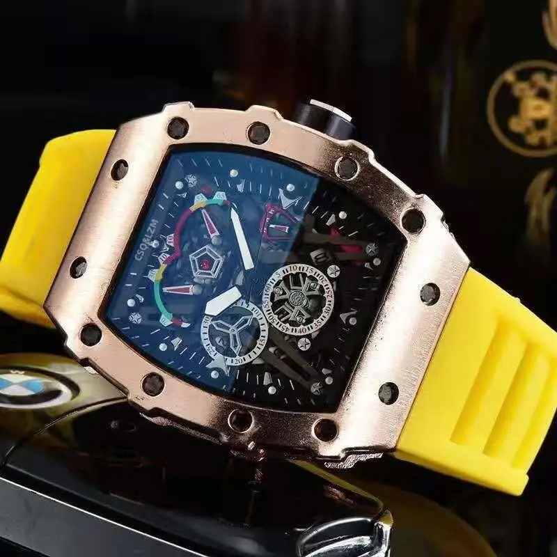модерен мъжки часовник с 3 контакти, най-добрата марка за луксозни силиконови спортни часовници, мъжки кварцов часовник с дата Reloggio Mascurino4