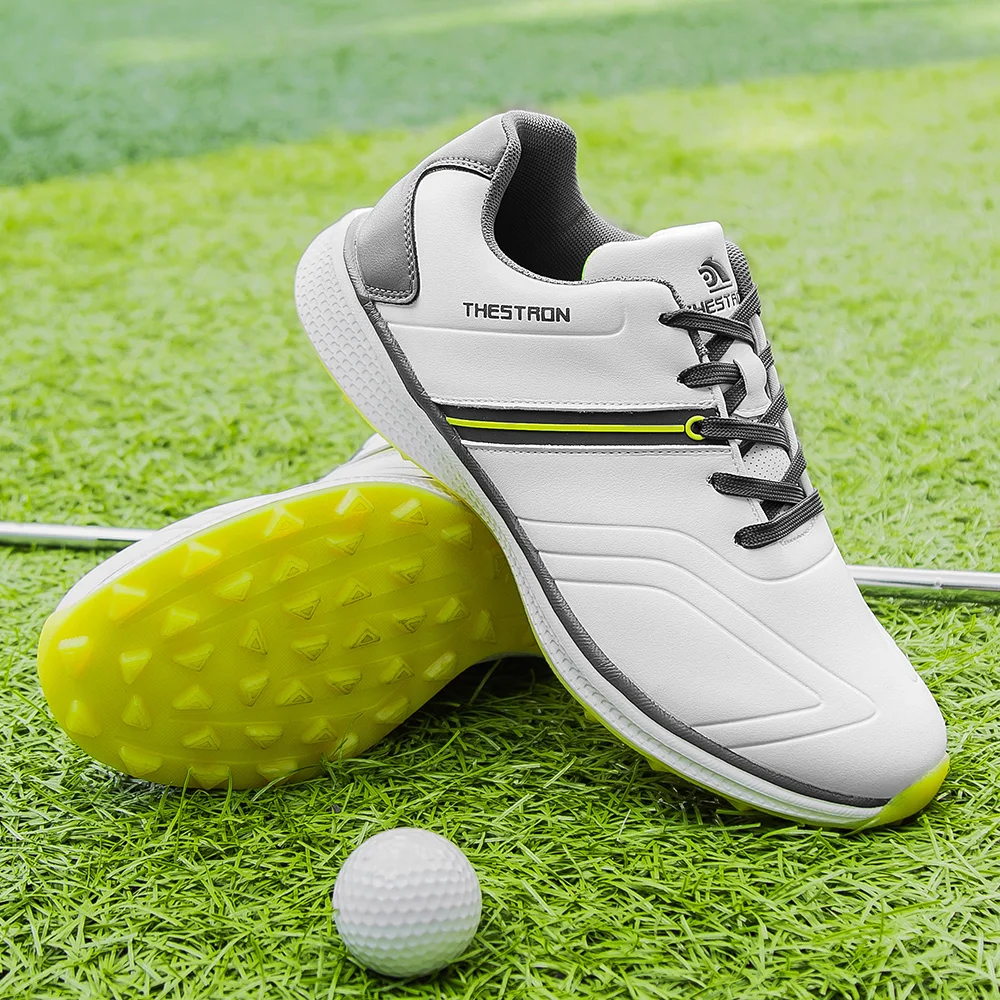 Професионална мъжки спортни обувки за голф, голям е размерът на САЩ 6,5-13, пролет-лято, мъжки спортни маратонки за голф, черно, синьо, без бодли, тренажор за голф0