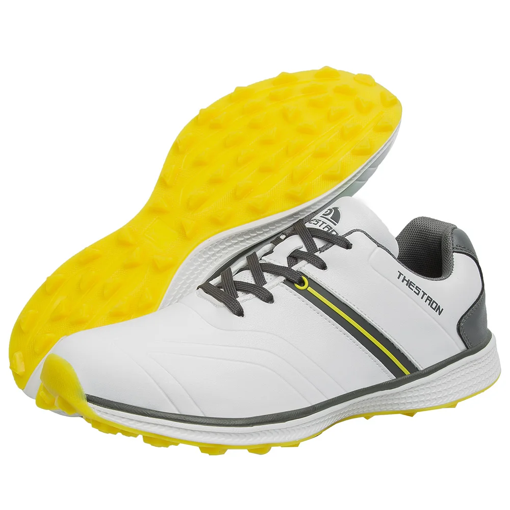 Професионална мъжки спортни обувки за голф, голям е размерът на САЩ 6,5-13, пролет-лято, мъжки спортни маратонки за голф, черно, синьо, без бодли, тренажор за голф1