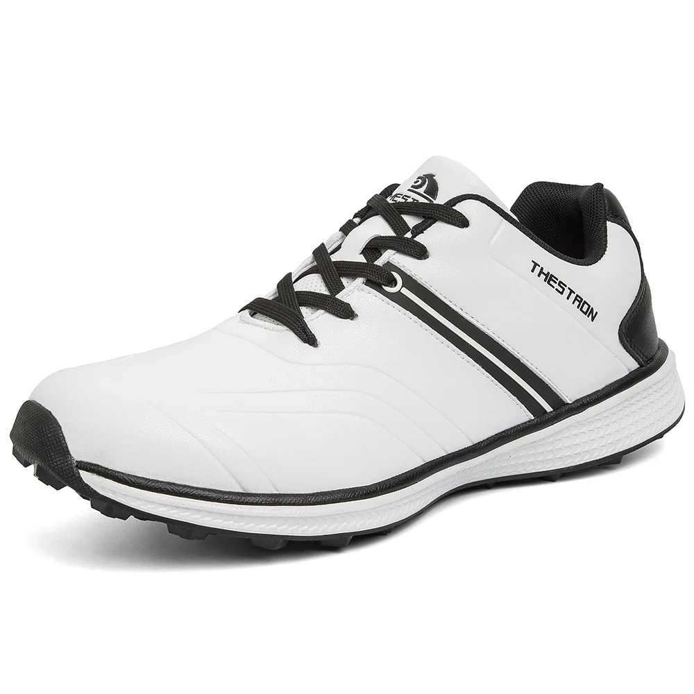 Професионална мъжки спортни обувки за голф, голям е размерът на САЩ 6,5-13, пролет-лято, мъжки спортни маратонки за голф, черно, синьо, без бодли, тренажор за голф3