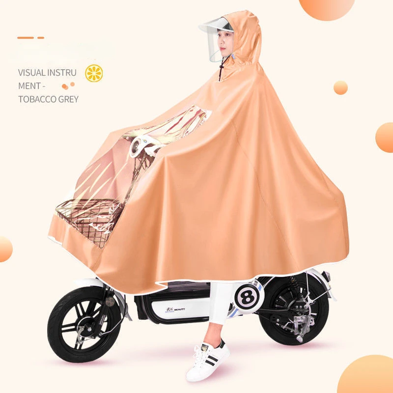 Наметало за езда на електрически велосипед за жени, малкият специален дълъг дождезащитный кола с акумулаторна батерия за цялото тяло, мъжки и женски двоен дъждобран0